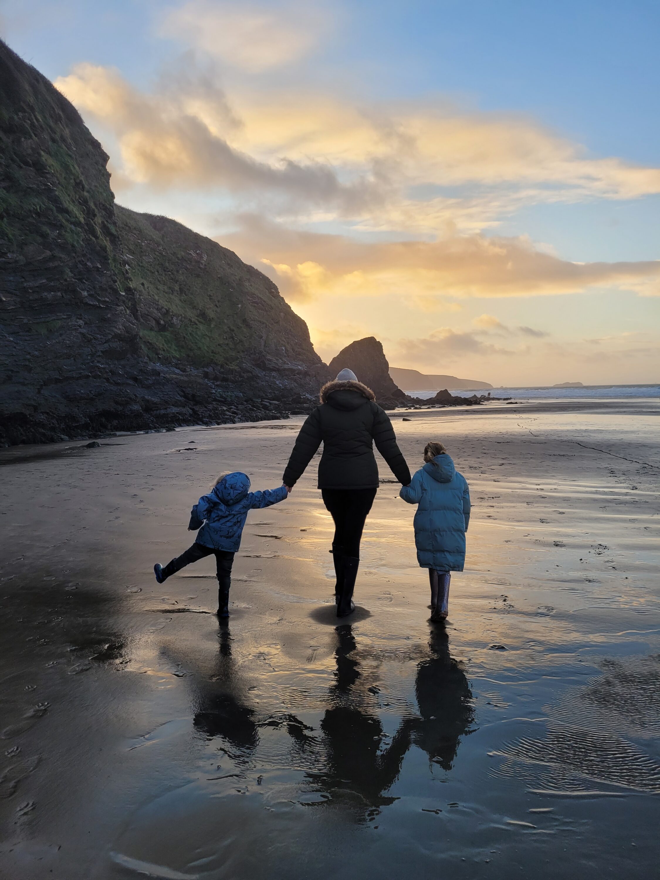 Family at the beach