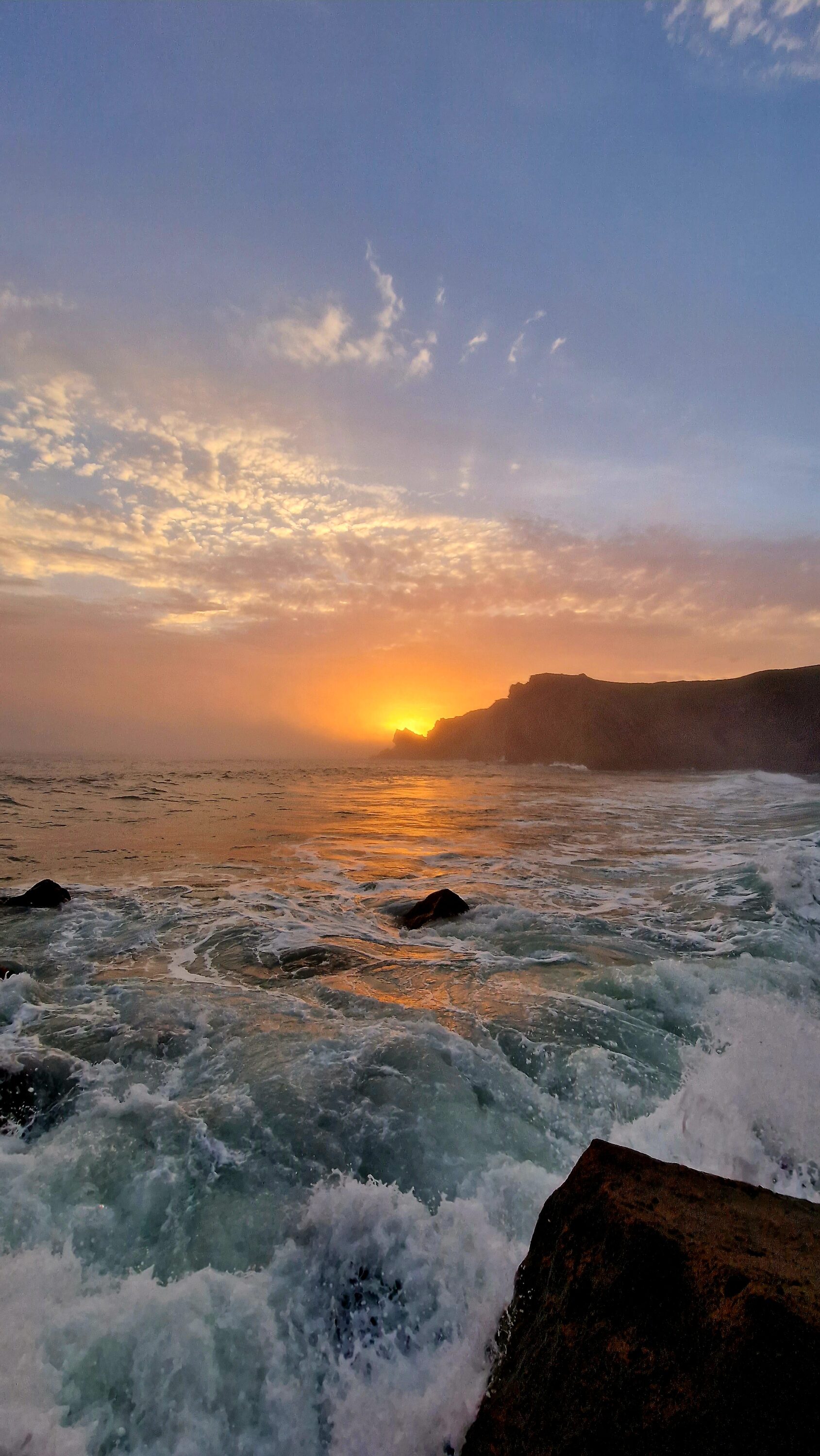 Hazy sunset