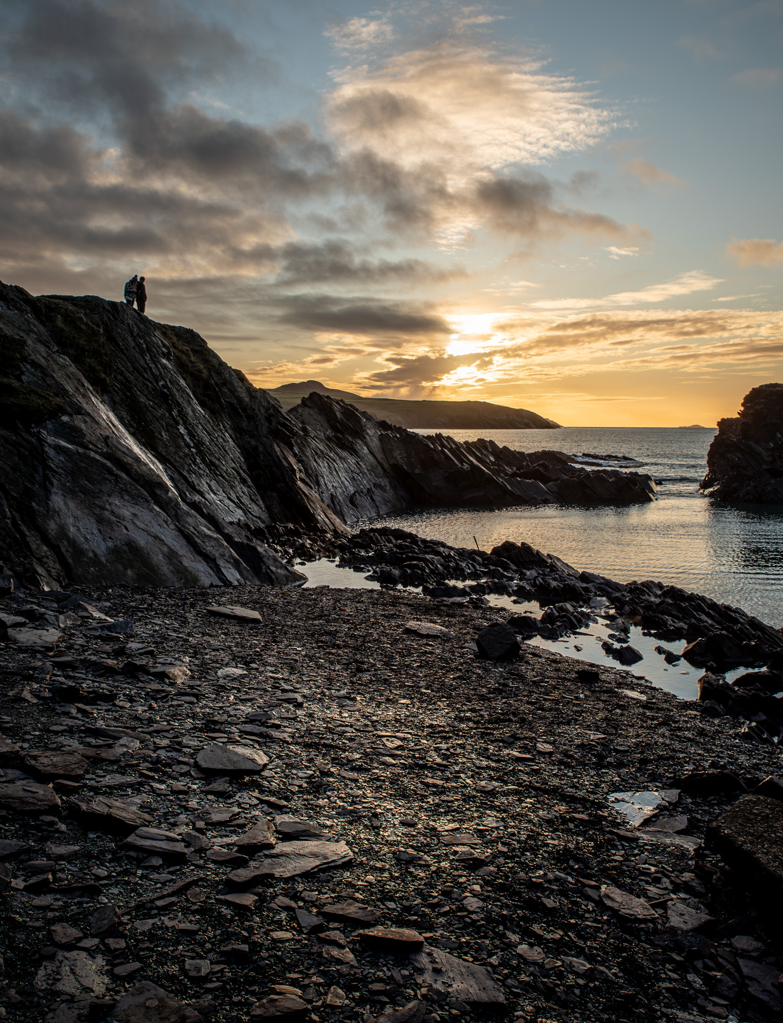 The day's last light.